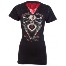 Rebel Saints AFFLICTION Womens T-Shirt ISABELLE